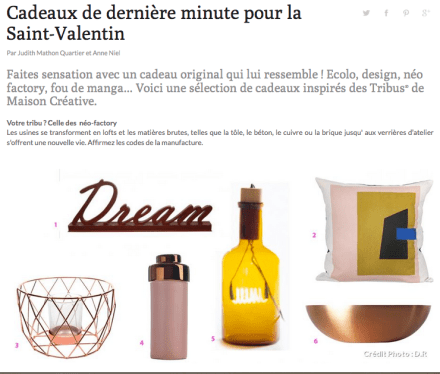 Cadeaux Saint Valentin