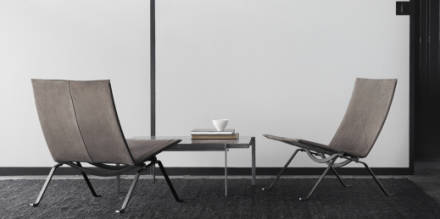 pk61-et-le-fauteuil-pk22-de-poul-kjaerholm-edite-par-fritz-hansen